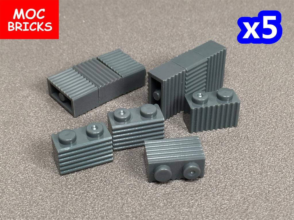 50pcs Brick 1x2 Including Grille in Dark gray 2877 Fitting Brick DO-IT-YOURSELF Construction Brick Particle Kid Toy Present