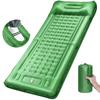 Camping Hiking Inflatable Mattress 4 Seasons Waterproof Portable Nylon Fabric Built-in Pump Lightweight Durable 6cm Thick Single