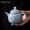 180ml Chinese Handmade Ceramic Teapot Exquisite Dragon Pattern Tea Pot Beauty Tea Infuser Kettle Travel Portable Tea Set Teaware