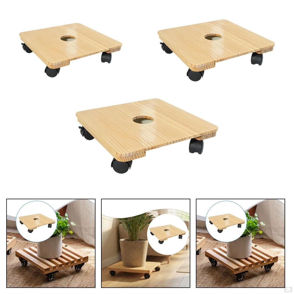 Potted Plant Stand with Wheels Durability Versatile Indoor Outdoor Practical Heavy Duty Casters