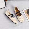Módní baleríny Pohodlné dámské boty Jednoduché boty Dámské mokasíny Jarní nové modely Neunaví nohy Ploché Mary Jane Kožené boty