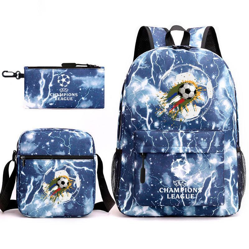 Sports Football Team Print Youth Primary and Secondary School Students C Luo Schoolbag Men and Women Leisure Travel Backpack CR7