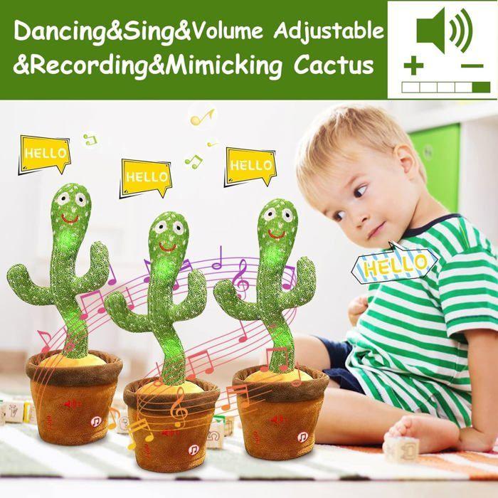Dancing Cactus Toy - XVX - Adjustable Volume - Recording Function - LED - Educational Gift