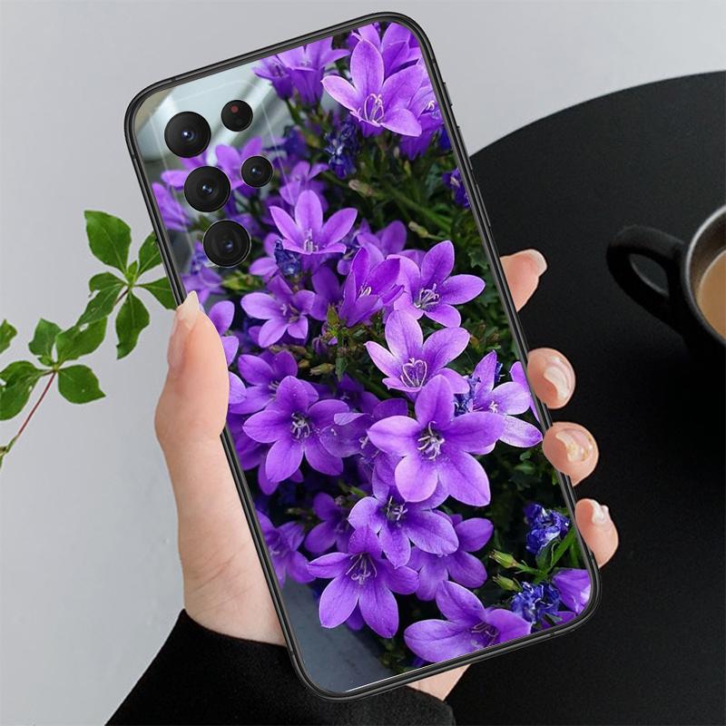 Purple Flower Phone Case For Samsung A35 A55 A54 A15 A25 A05s A05 A22 A24 A52 A33 A34 M34 M14 M54 M23
