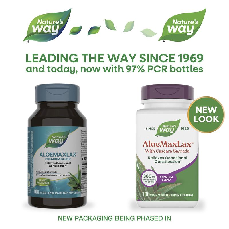 AloeMaxLax™ With Cascara Sagrada, 100 Vegan Capsules