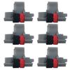 6 Pack IR40T Ink Rollers for and For Calculators Black and Red