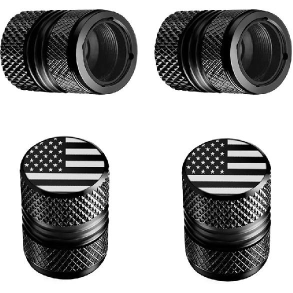 Tire Valve Stem Caps - 4 Pack Anti-Corrosion Premium Anodized Alloy Tyre Air Valve Caps Universal for Car SUV Bike Red