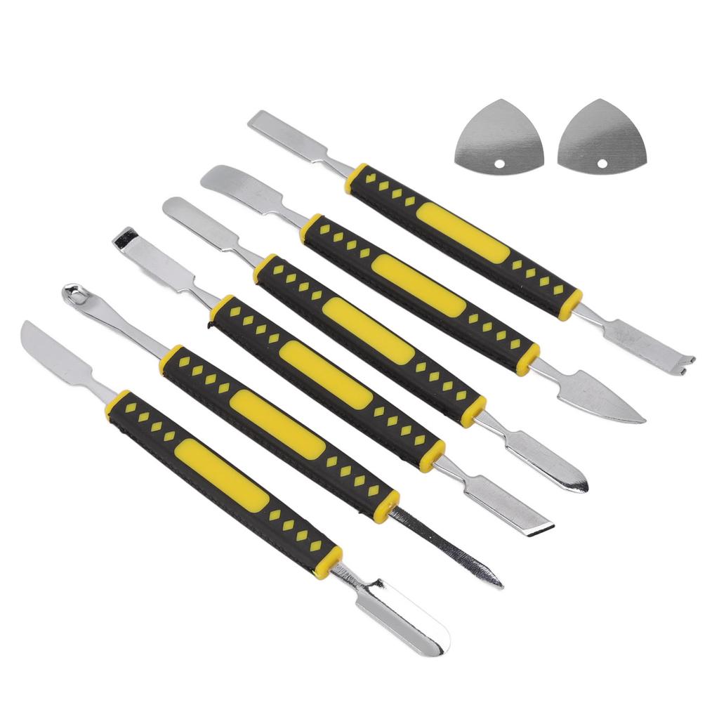 6Pcs Spudger Opening Pry Tool ABS Handle Alloy Steel Bar for Electronic Maintenance
