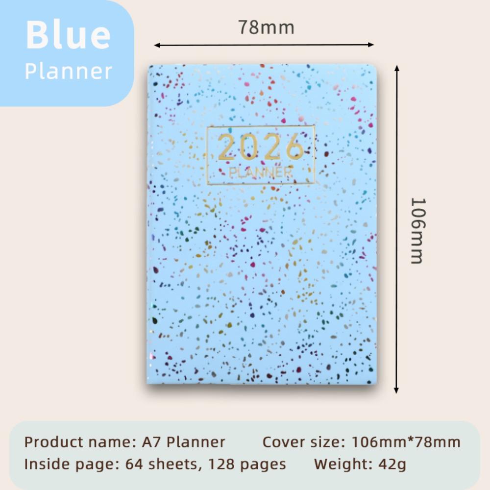 High Quality A7 2026 Agenda Book Pocket with Calendar Appointment Book Notebooks School Office