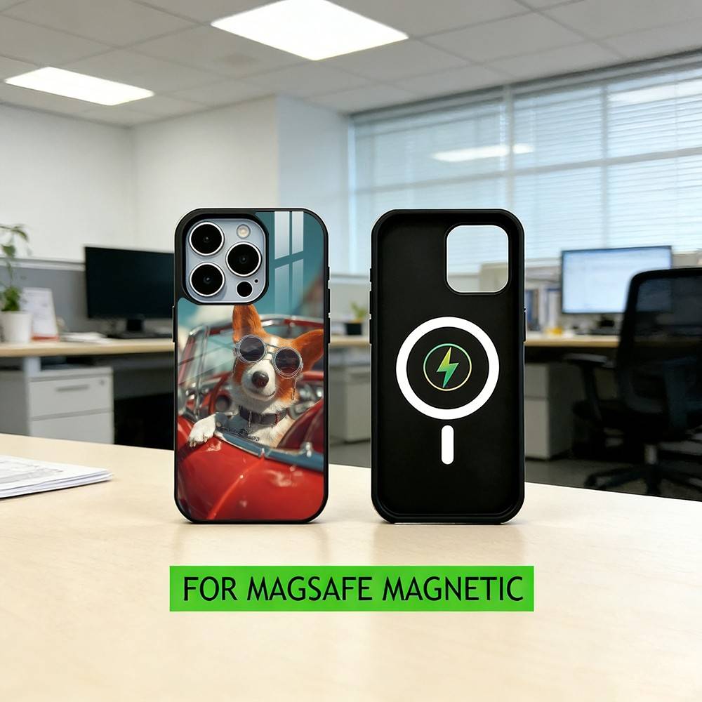 corgi Lovely Phone Case For iPhone17,16,15,14,13,12,11 Plus,Pro Magnetic For Magsafe Wireless Charging