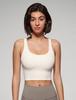 CRZ YOGA Yoga Bra Crossback Sports Yoga Asian Butterluxe White Size XL Top, Bra, Wireless, Quick-Drying, Padded, Top, Fit, Apricot,
