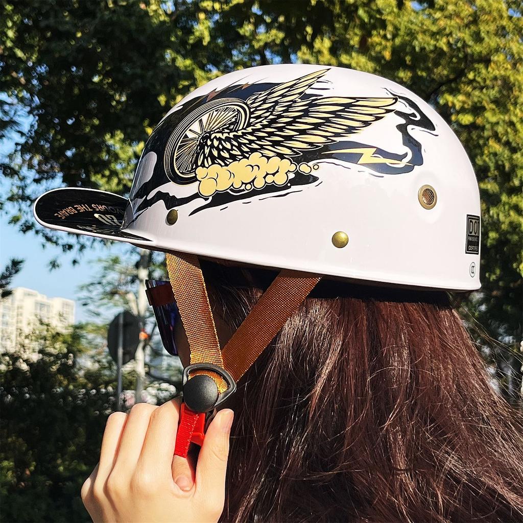 Half Helmet Retro Motorcycle Helmet Electric Men's Scooter Electric Car Hard Hat Riding