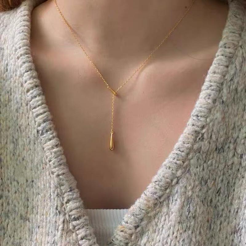 Elegant Gold Beaded Necklace for Women - 2024 Clavicle Chain, Luxury Neck Accessory