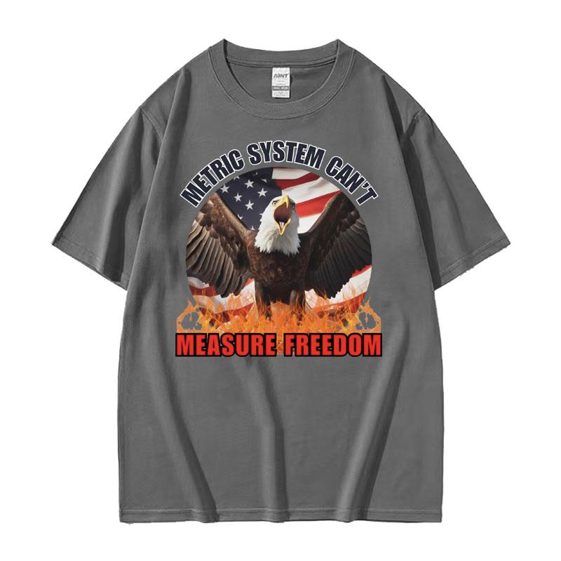Wtf Is A Kilometer Meme Funny T Shirt Metric System Cant Measure Freedom Print Tee Shirt Men Women Oversized Streetwear Tshirt S