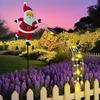 Lawn Decorative Light Solar Santa Claus Watering Can LED Light Solar Powered Outdoor Waterproof Christmas Pathway Decoration