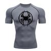 Men's Compression T-shirt Running Gym Training High Elasticity Workout Quick Drying Sports Breathable Stretchy Tight Fit Moisture-Wicking