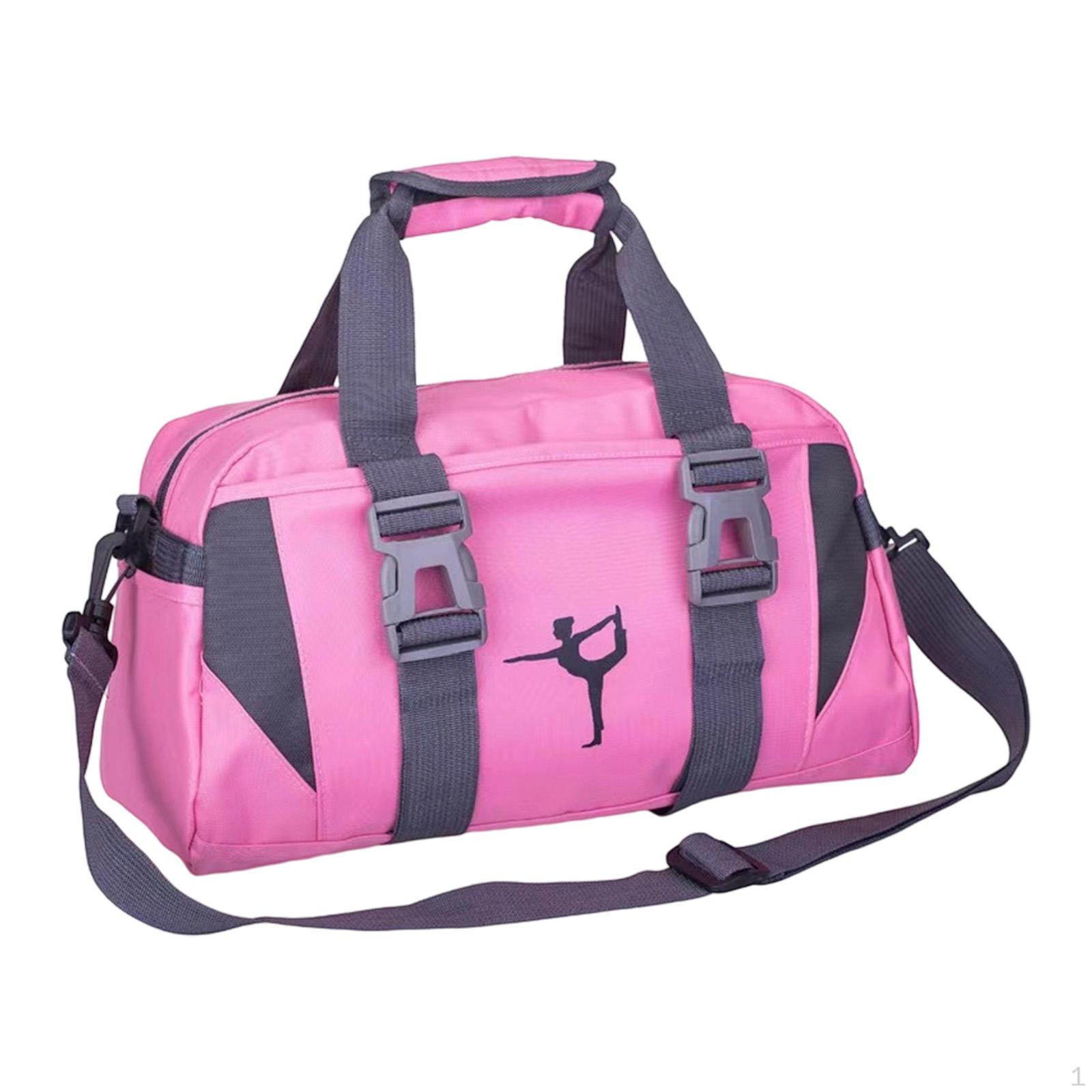 

Fitness Bag Crossbody for Toiletry Lightweight Women Storage Handbag Adjustable Shoulder Strap рожевий
