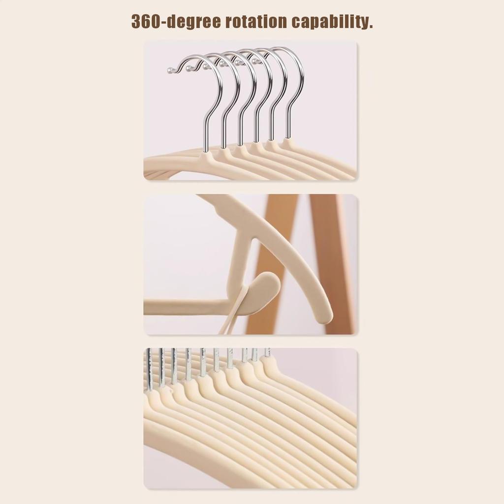 Baby Clothes Hangers 10 Piece Velvet Non Slip Suit Hanger 360 Degree Rotation Hooks For Shirts Pants Jackets Coat Closet