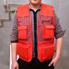 Men Waistcoat Breathable Sleeveless Multi Pockets Zipper Mesh Lightweight Director Fishing Camping Vest