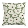 Simple Plant Pattern Decoration Home Small Fresh Fashion Pillowcase Decorative Pillowcase Cushion Cartoon Square