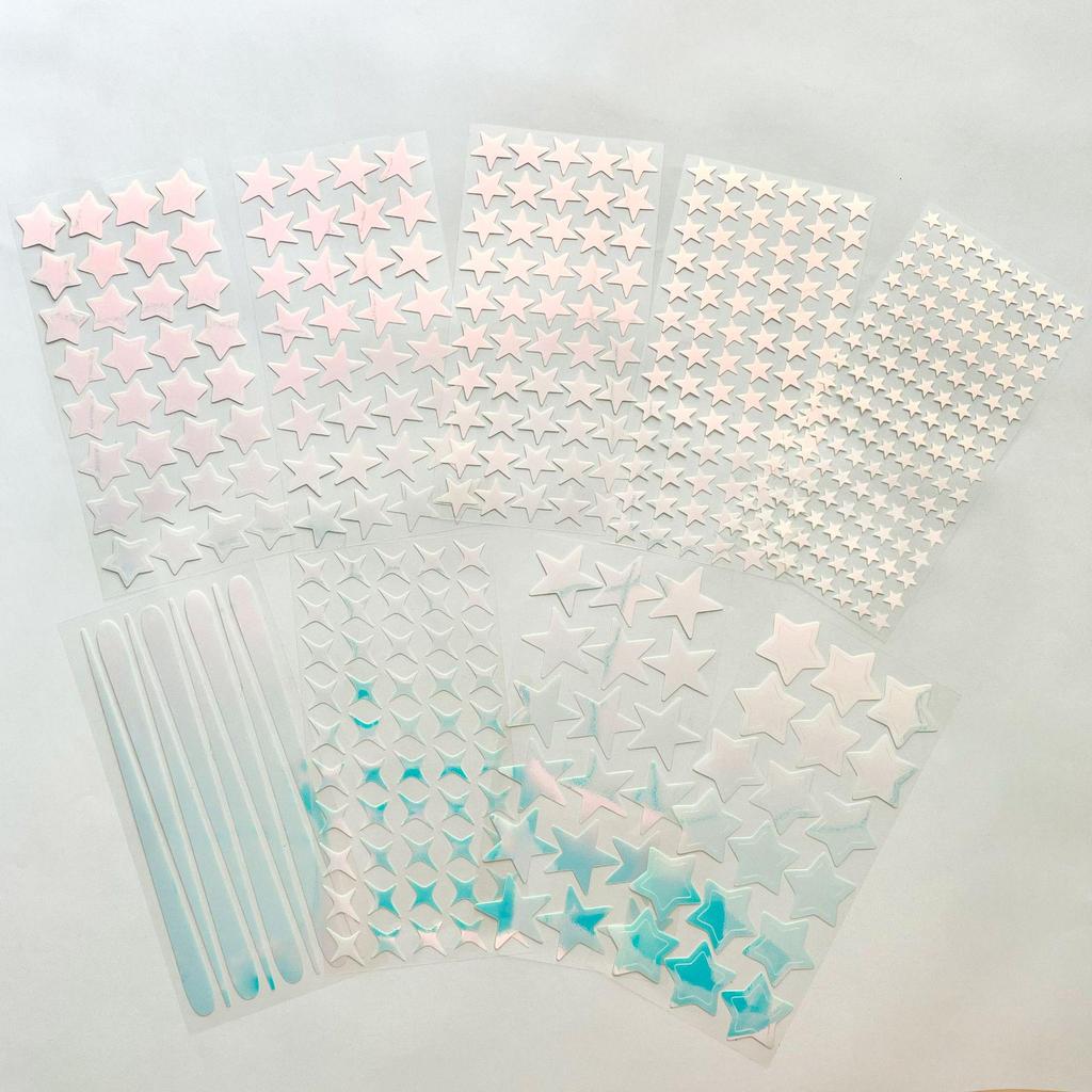 Iridescent Glow-in-the-Dark Star Stickers for Kids' Room, Bedroom, Party, or Window Decoration