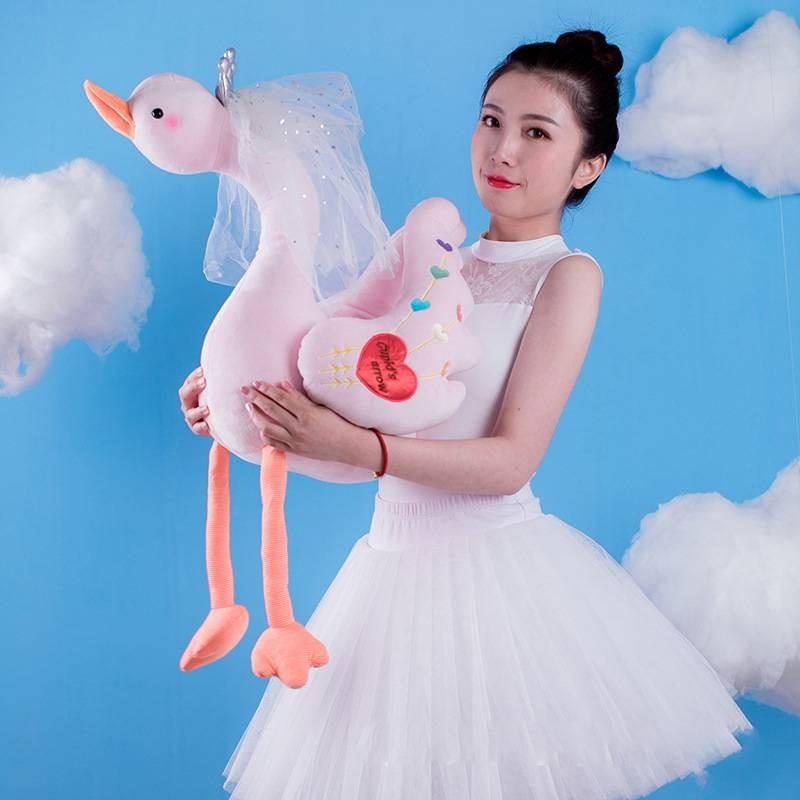White Elegant Swan Plush Toy Cute Cartoon Stuffed Animal Girls Kid Gift Birthday