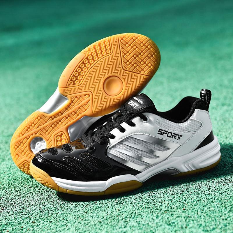 Breathable Anti-Slip Badminton Shoes Men Women Rubber Sole Low-Cut Lightweight Court Sneakers Tennis Table