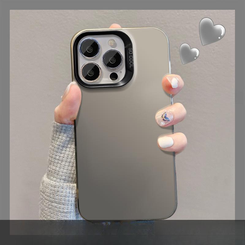 Applicable To Apple 15 Mobile Phone Case Iphone14promax Shell Bracket 13 Color Silver Matte 12 Full-cover Soft Edge Xs