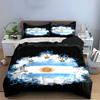 Argentina Football Bedding Set Black Bedding set (1 duvet cover, 2 pillowcases, duvet not included)