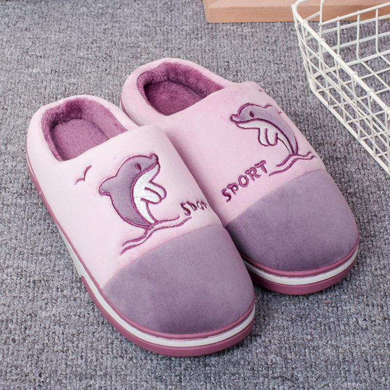 

Новые товары женские осенне-зимние теплые хлопковые тапочки домашние мягкая подошва удобные утолщенные мужские парные милые напольные хлопковые швабры 260 is suitable for sizes 36-38 светло-фиолетовый