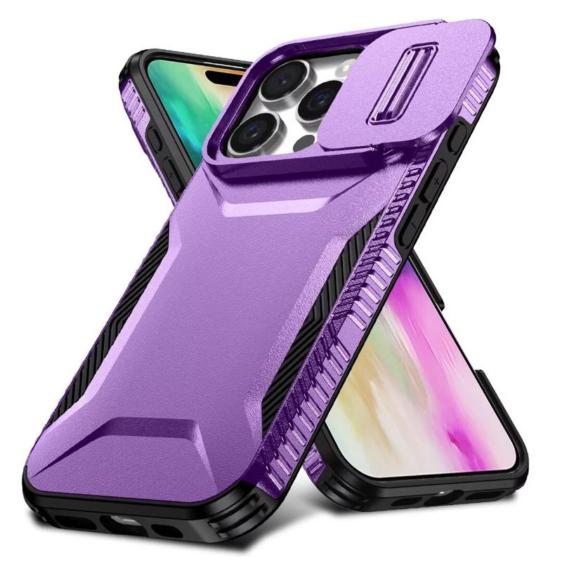 Case For iPhone 16Pro Max 16 16Plus 15Pro 15Plus 14 13 Pro Max Plus Military Grade Shockproof Protective Slide Camera Armor Case For iPhone 16 Pro Max красный