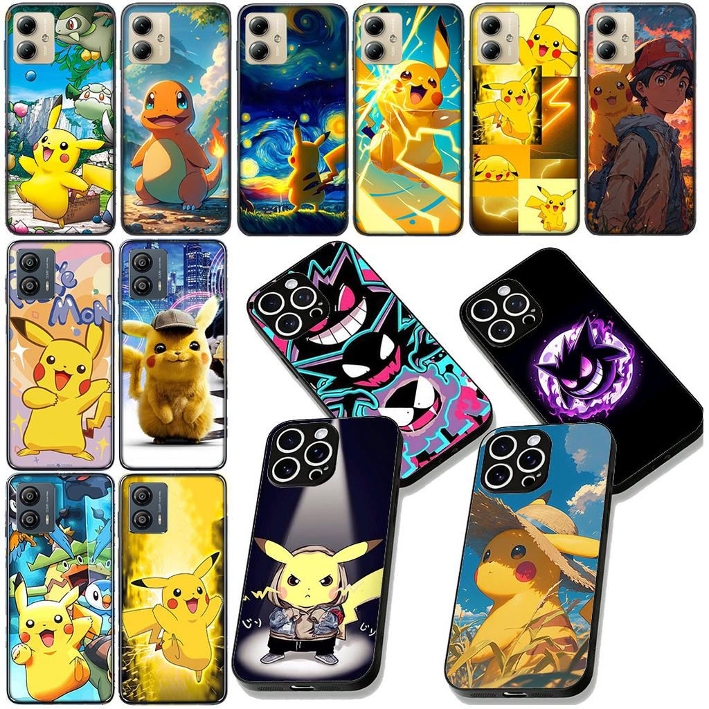 Gengar P-Pikachus Charmander Phone Case for Motorola Moto Edge 50 30 Fusion 40 NEO Ultra Pro G22 G23 G20 G35 G84 G13 G53 Cover