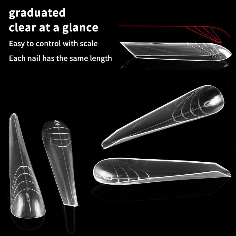 30/150Pcs/Box Mechanical Dragon Claw Nail Forms For Extension Gel Nail Molds Nail Extension Forms For Building Gel Manicure