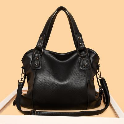 Retro Einfache Handtasche Einfarbig Pendler Schultertasche Große Kapazität Mutter Umhängetasche