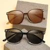 Luxury Color Changing Sunglasses for Women Men Fashion Photochromic Reading Glasses Far Sighted Eyewear To+4 0 Trendy Outdoor