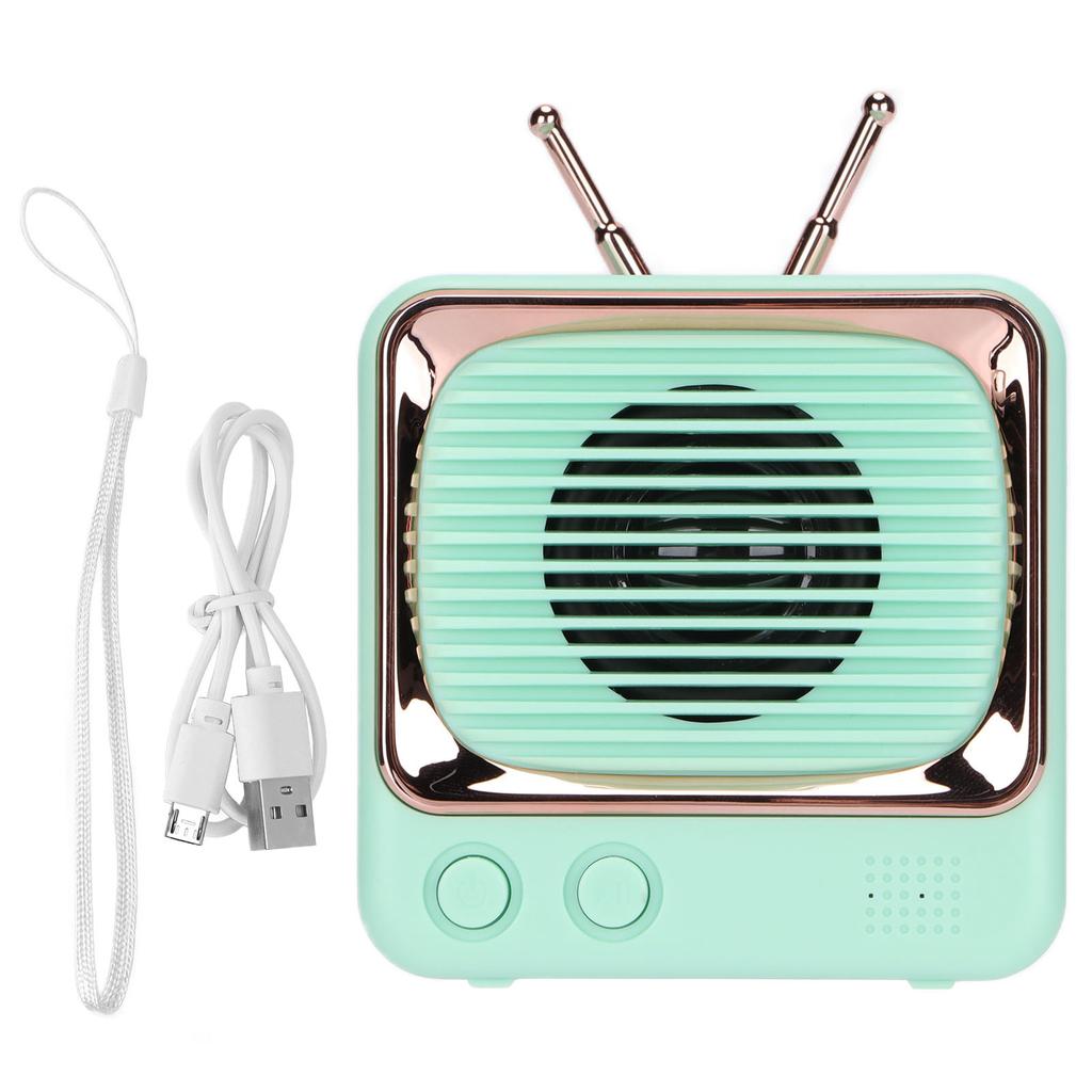 TV Shaped BT Speaker Wireless Lightweight Portable Mini Classic Style Sound SpeakerGreen