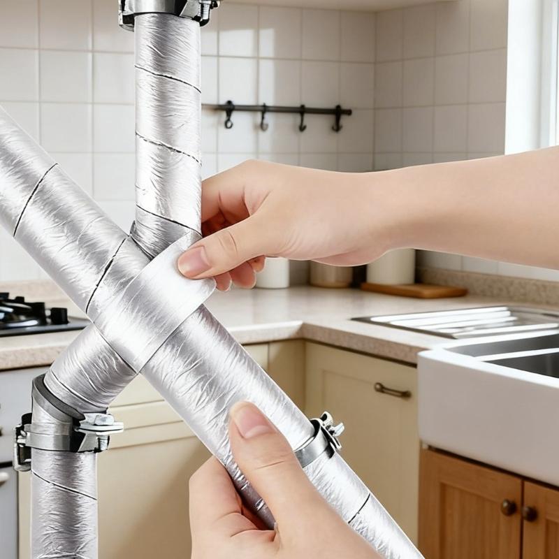 2 Rolls 32.81FT Winter Pipeline Insulation Tape Adhesive Pipe Wrap Tape Outdoor Indoor Winter Freeze Protections