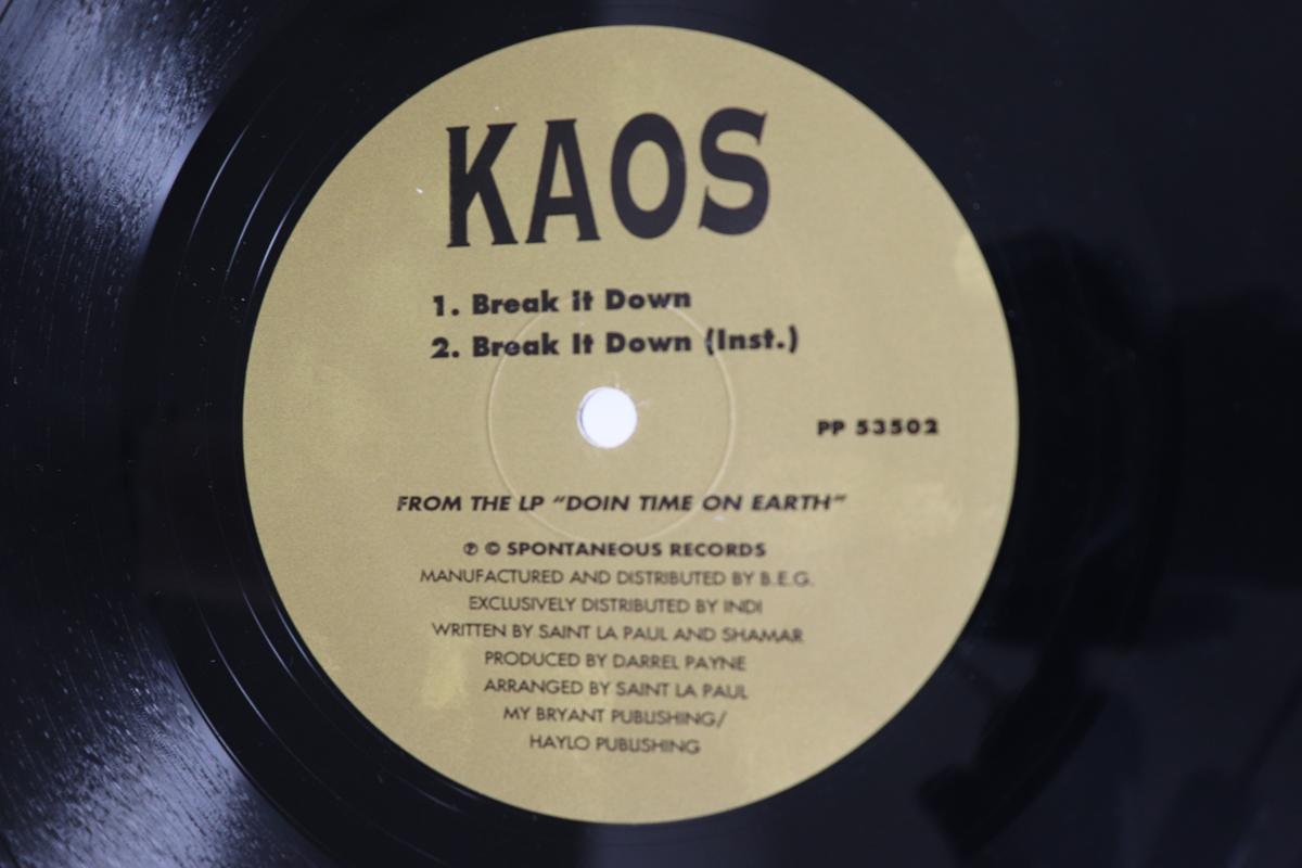 

Виниловая пластинка KAOS Break It Down PP53502 SPONTANEOUS REC 1994 США Рэп Хип-ХопРБ Б/у