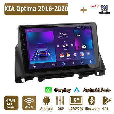Android Carplay Bilradio Til KIA Optima 2016-2020 Multimedieafspiller Hovedenhed Stereo GPS-navigation BT WIFI 4+64GB