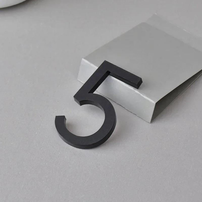 0-9 Ziffern Hausnummer Aufkleber 3D Selbstklebend Türschild Außen Briefkasten Hotel Apartment Zimmer Adressschild Heimdeko