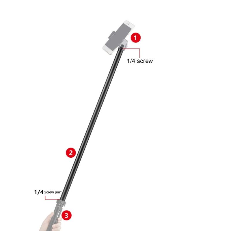 Lightweight Camera Extension Rod, Universal Metal Extender  with 1/4" Threaded for Tripods and Monopods Extender