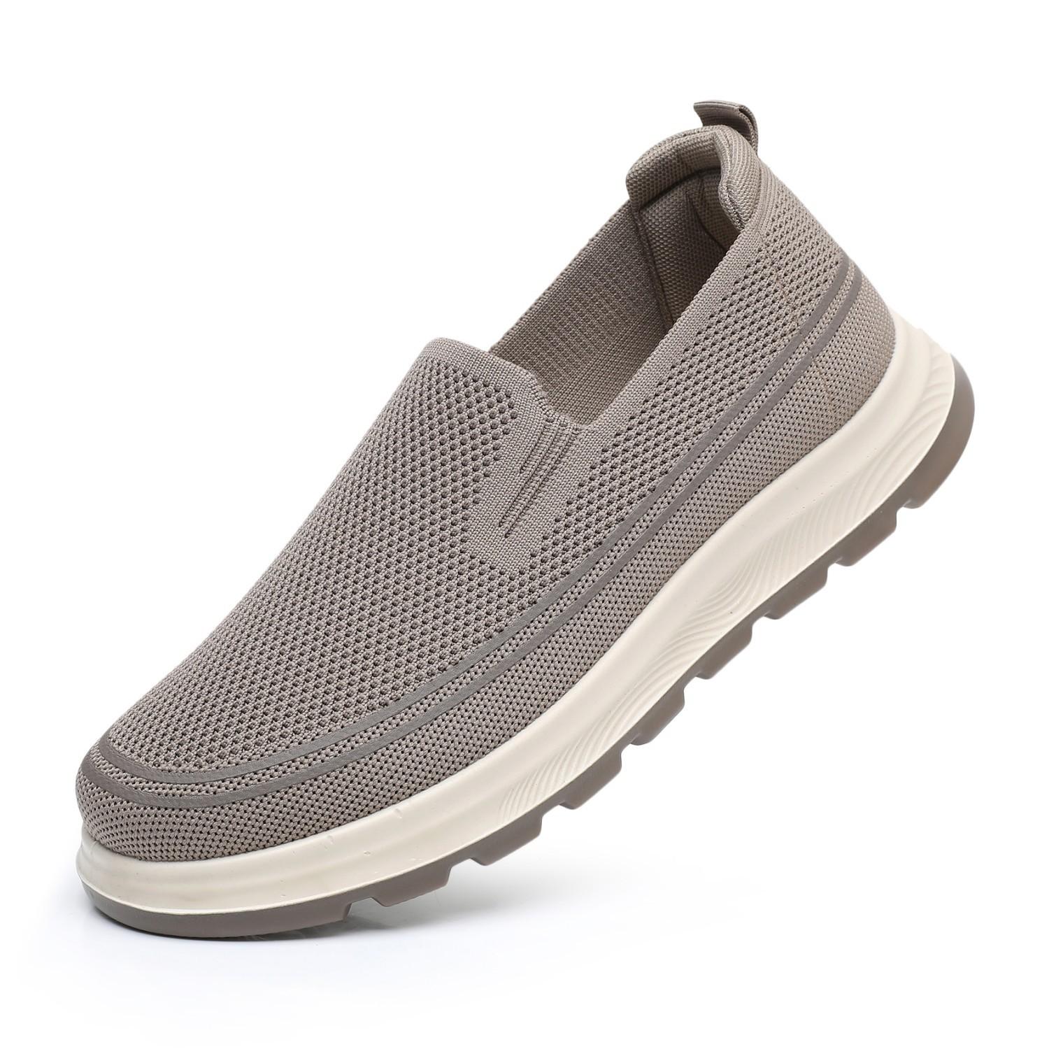 

Повседневная мужская тканевая обувь дышащая старый Пекин плоский каблук одна нога ленивая обувь одинарная обувь 44 коричневый