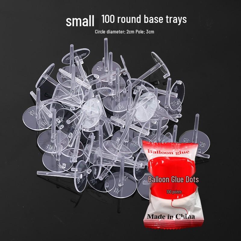 

100-Piece Transparent Cake Topper Bases for Birthday Decorations