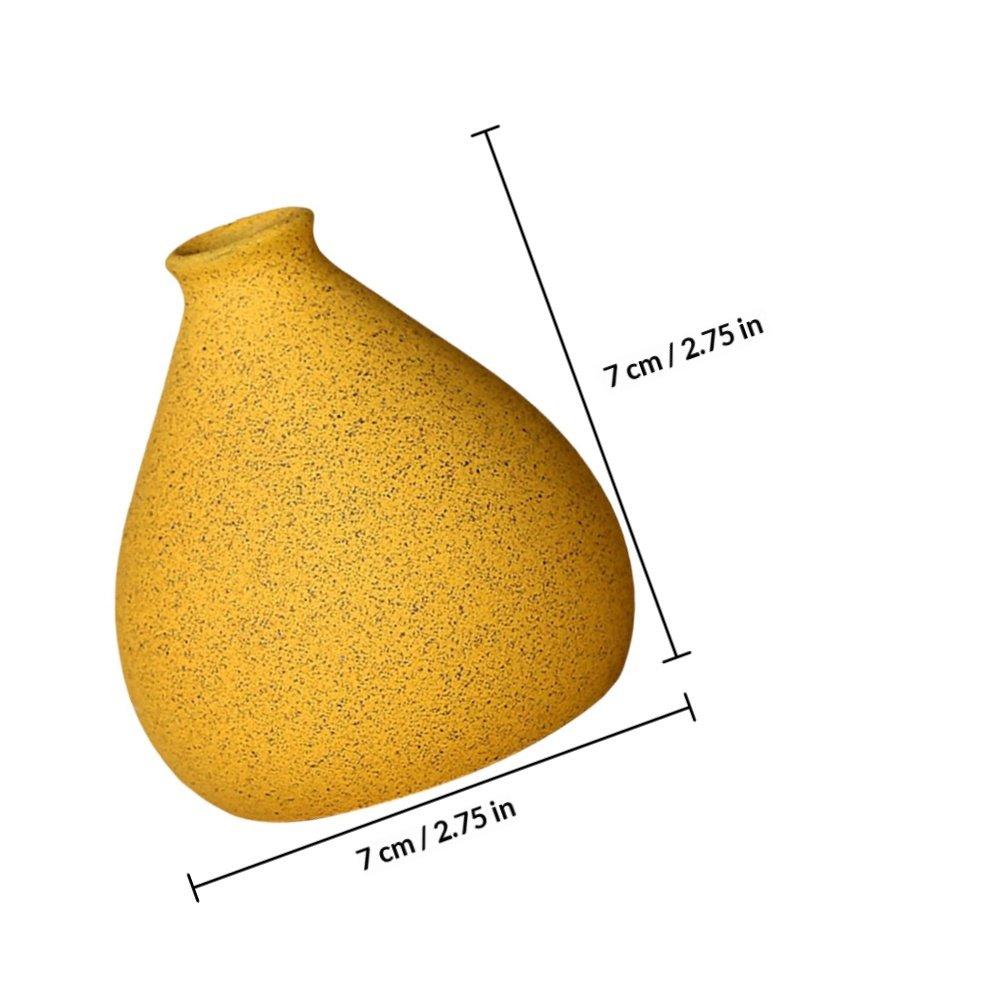 

1Pcs Ceramic Flower Arrangement Vase Simple Style Decor Nordic Art Vase for Floriculture Plants Container жёлтый