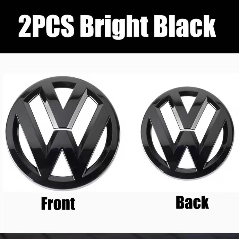 KUDFZ1 Car Logo Front Grille Rear Trunk Decoration Accessories For VW GTI Golf Polo 6 Passat Arteon Jetta CC Taigo Tiguan T-ROC Hub Cap