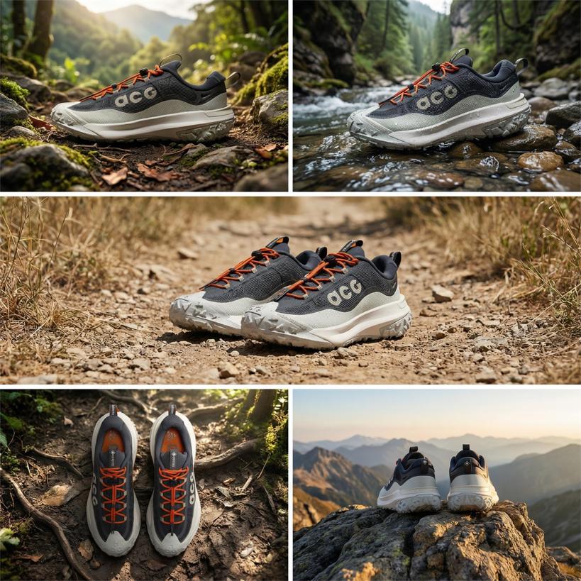 Nike ACG Mountain Fly 2 Low GORE-TEX Dark Smoke Grey Men Sneakers Khaki Light-Orewood-Brown HF6245-002