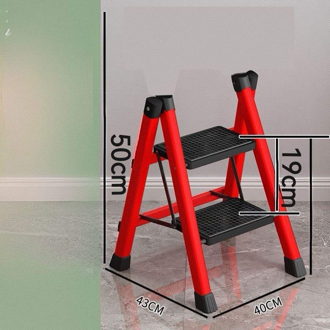 

Multifunctional Indoor Carbon Steel Folding A-Frame Ladder: Telescopic, Thickened, Mobile Step Staircase