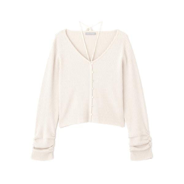 JILL by JILL STUART Sweater [Pre-order: Arrives mid- to late March] 2-Way Halter Cardigan Top, Women's, White