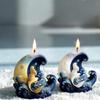 Mermaids Moon Candle Silicone Mold for Candle Making,Aromatherapys Candle Resin Mould Ornament Epoxy Resin Casting Mold