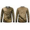 Herren Outdoor Angel T-Shirts Bequem Leicht Atmungsaktiv Langarm Oberteile Herbst Mode Sport Freizeit Rundhals T-Shirt